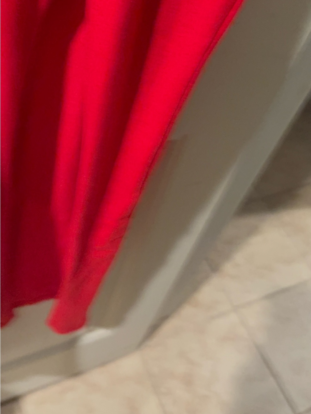 adidas Red V-Neck Three-Stripe Maxi dress. - Picture 3 of 5